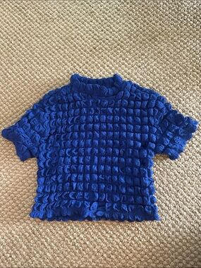 Urban Outfitters Royal Blue Bubble Top